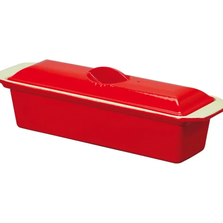 Le Chasseur terrine avec couvercle rouge 36 cm