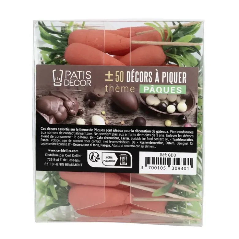 Lot cakes toppers carottes de Pâques (±50)