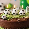 Lot de 6 bougies ballons de football