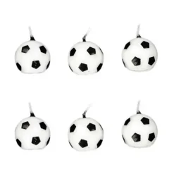 Lot de 6 bougies ballons de football