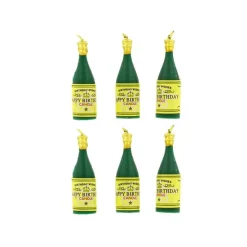 Lot de 6 bougies bouteilles de champagne