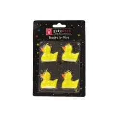 Lot de 4 bougies petits canards