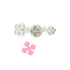 Lot de 3 découpoirs éjecteurs hortensia
