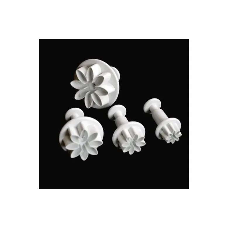 Lot de 4 découpoirs éjecteurs Marguerites