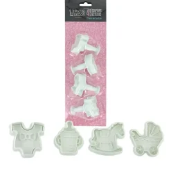 Lot de 4 découpoirs éjecteurs thème Bébé