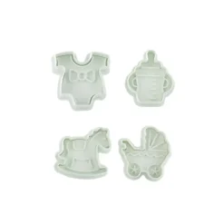 Lot de 4 découpoirs éjecteurs thème Bébé