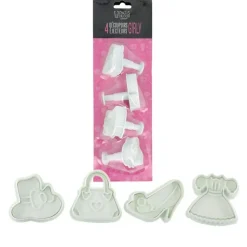 Lot de 4 découpoirs éjecteurs thème Fashion