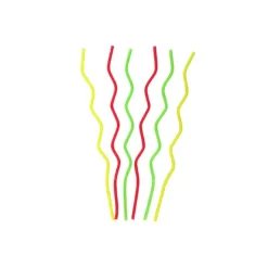 Lot de 6 longues bougies zig-zag