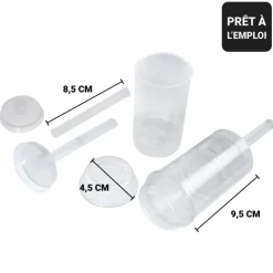 Lot de 4 Push-up pour glaces et desserts