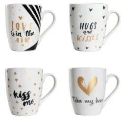Lot de 4 tasses assorties thème