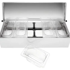 Matfer condibox avec 5 bacs GN 1/9 cristal