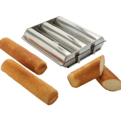 Matfer pain de mie rond triple inox mignon 30 cm diamètre 4.5 cm 180 g
