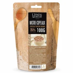 Micro-copeaux de chocolat au lait caramel - 26,8% de cacao - 100g