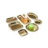 100 mini assiettes rectangle or 40 x 80 mm