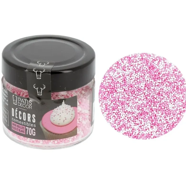 Mini billes roses et blanches