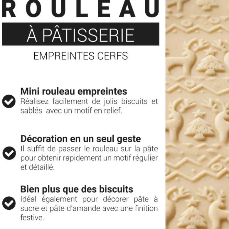 Mini rouleau empreintes Cerfs