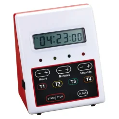 minuteur digital 4 x 99 heures, affiche heures, minutes et secondes