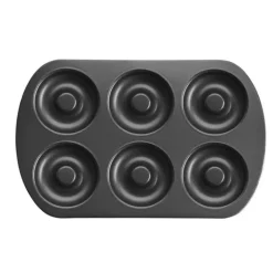 Moule anti-adhérent 6 donuts Ø 8 cm