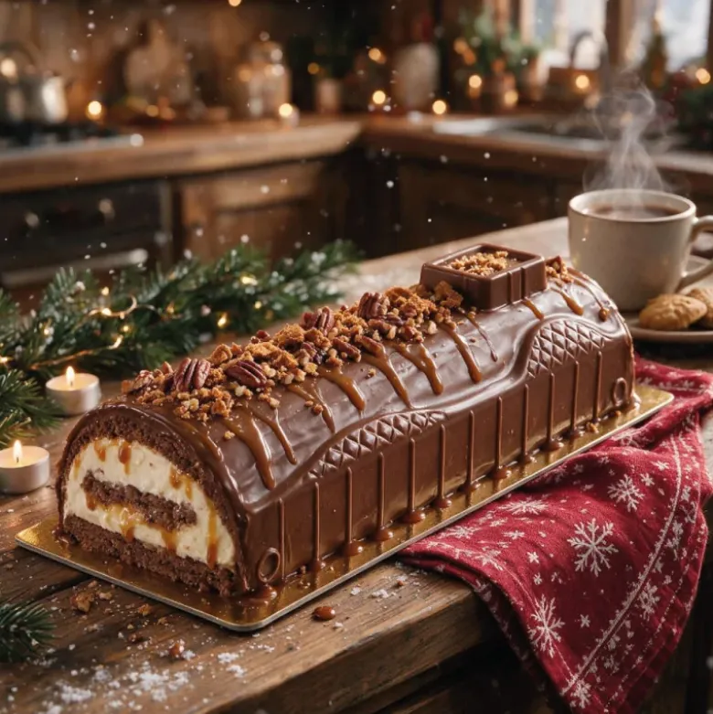 Moule à bûche PVC "Chalet de Noël"