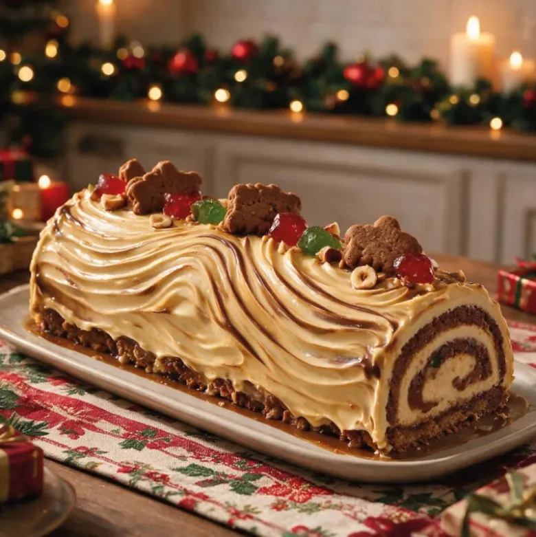 Moule à bûche PVC décor "bûche traditionnelle"
