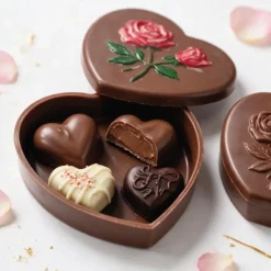 Moule bonbonnière coeur rose