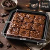Moule à brownie en acier antiadhérent sans PFAS 19,5x19cm