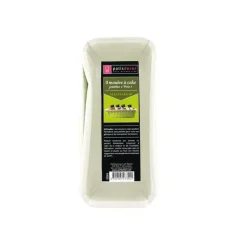 Moule à cake jetable vert à pois (x4)