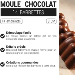 Moule chocolat 14 Barrettes