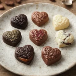 Moule chocolat bonbons coeurs fleuris