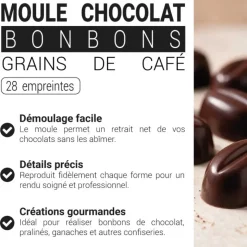 Moule Chocolat Bonbons Grains de Café