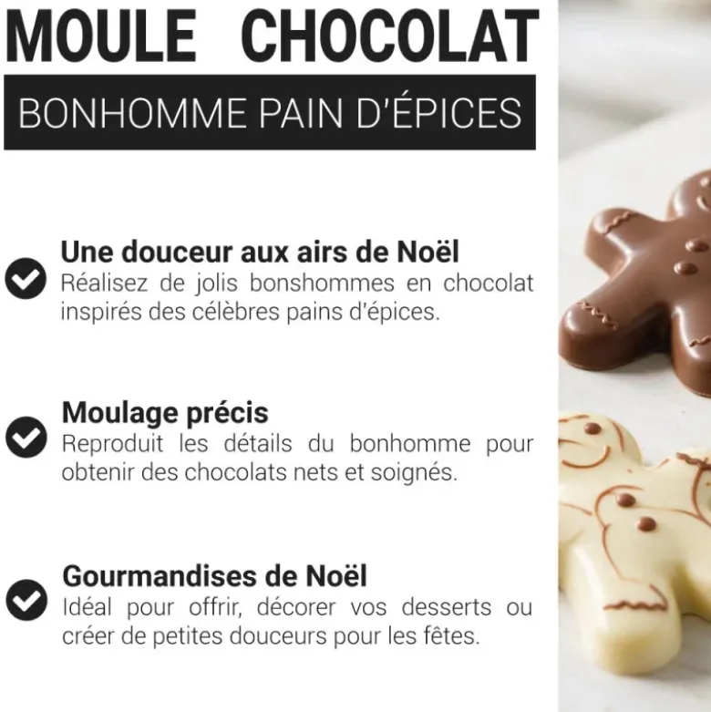Moule chocolat Bonhomme pain d'épices