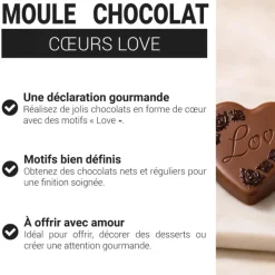 Moule chocolat coeurs Love