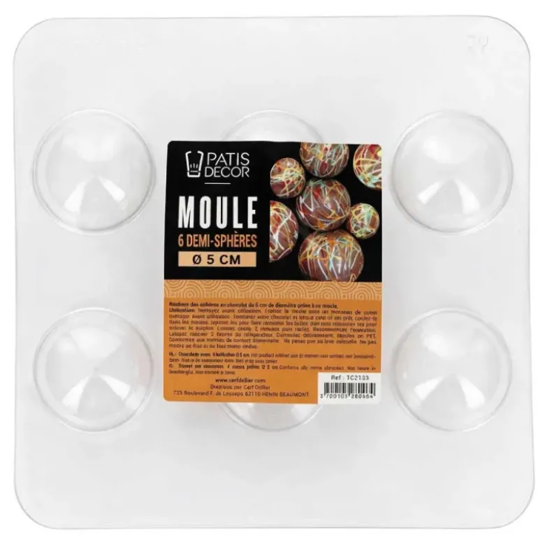 Moule chocolat demi sphère 5 cm