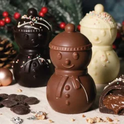 Moule chocolat en 3 parties Bonhomme de neige Noël Patisdécor