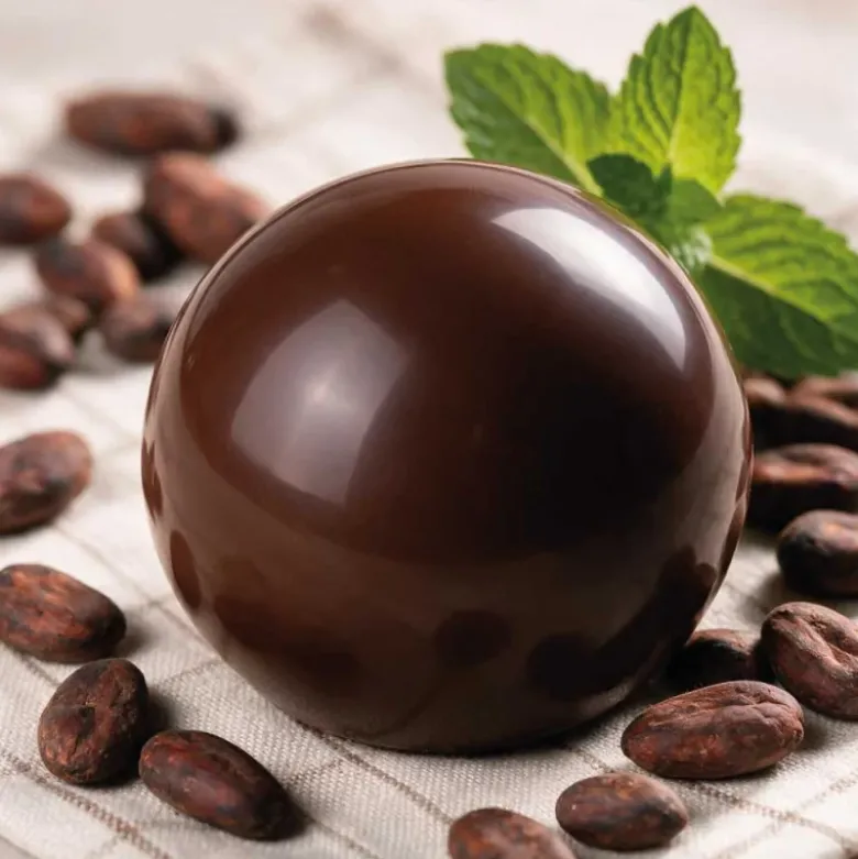 Moule chocolat en 3 parties demi-sphère 10 cm