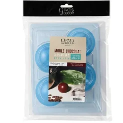 Moule chocolat en 3 parties demi-sphères 6 cm