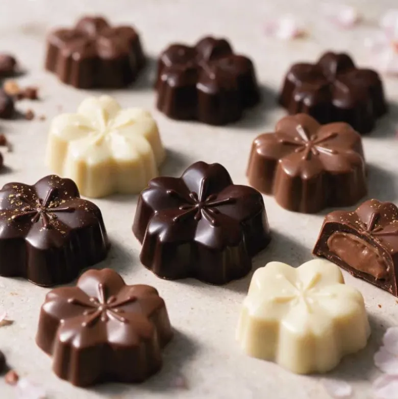 Moule chocolat en 3 parties fleurs de cerisier