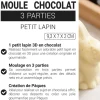 Moule chocolat en 3 parties petit lapin 3D