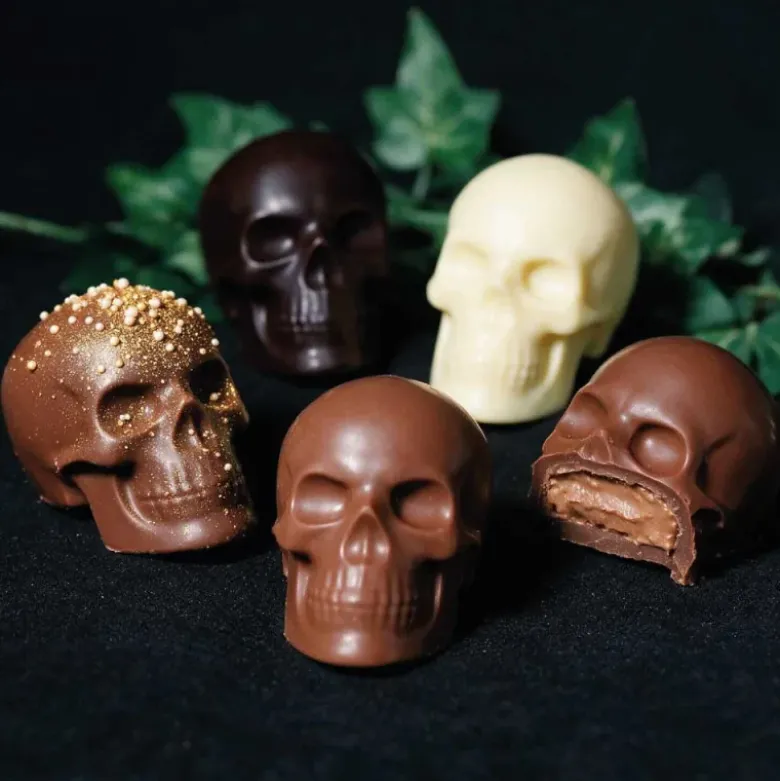Moule chocolat en 3 parties petits crânes