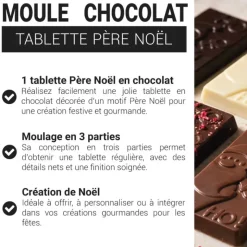 Moule chocolat en 3 parties Tablette père Noël Patisdécor
