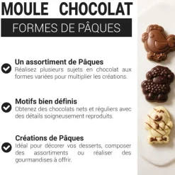 Moule chocolat formes de Pâques assorties