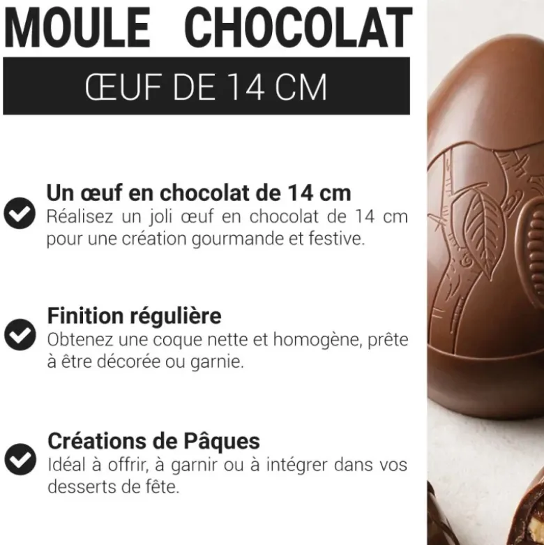 Moule chocolat oeuf 14 cm