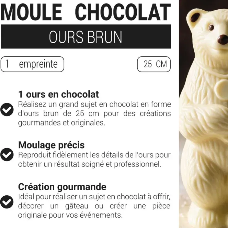 Moule à chocolat Ours Brun 25 cm