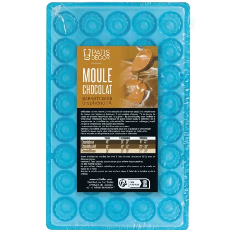 Moule chocolat petits cannelés - 40 empreintes