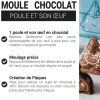 Moule chocolat Poule et son oeuf à pois Patisdécor
