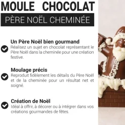 Moule chocolat Père Noël cheminée