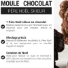 Moule chocolat Père noël skieur Patisdécor