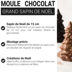 Moule chocolat sapin de Noël 15 cm