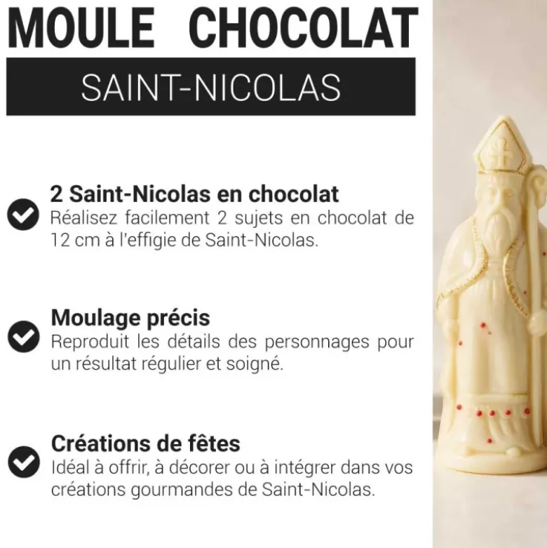 Moule à chocolat 2 St-Nicolas 12 cm