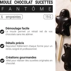 Moule Chocolat Sucettes Fantôme